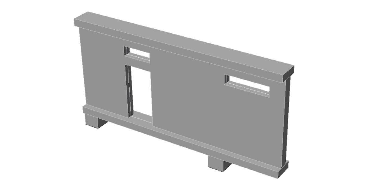 Calculation of the reinforced concrete wall on beams model. Designed according to EN design code. IDEA StatiCa Detail.