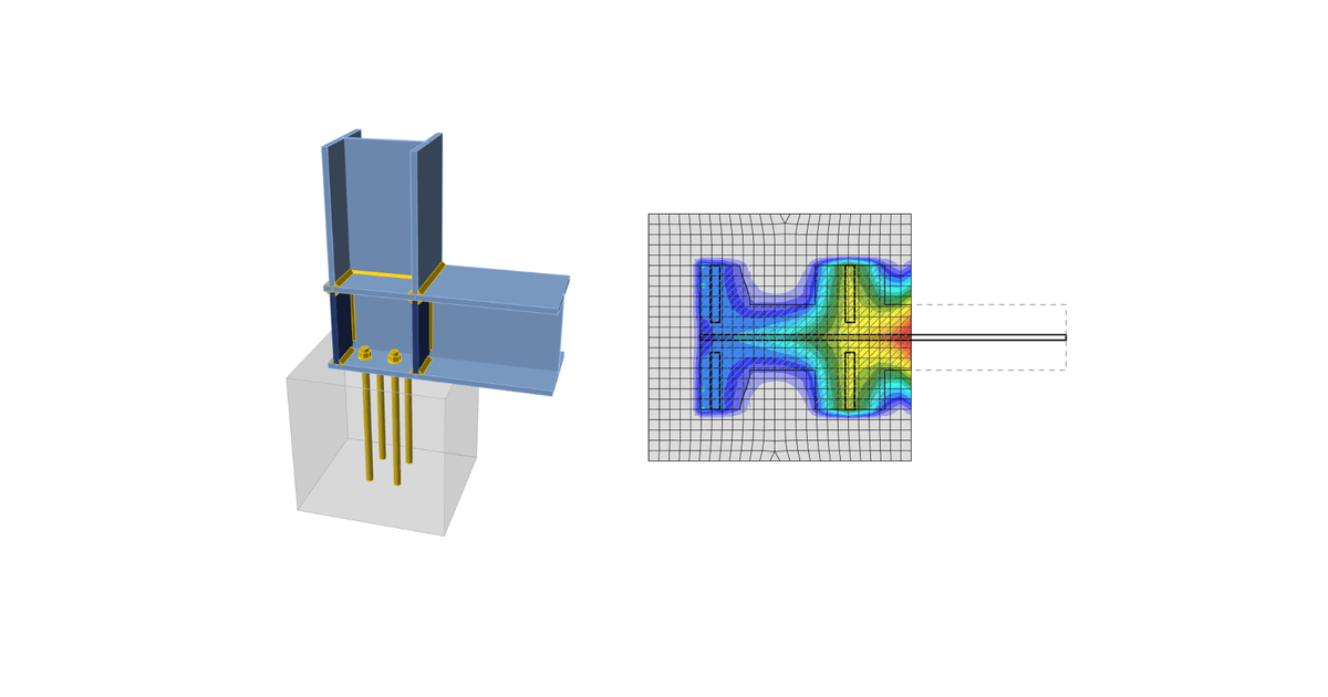 Concrete below base plate is simulated by the Winkler subsoil with uniform stiffness, which provides the contact stresses. IDEA StatiCa - concrete design software for structural code-check of concrete constructions.