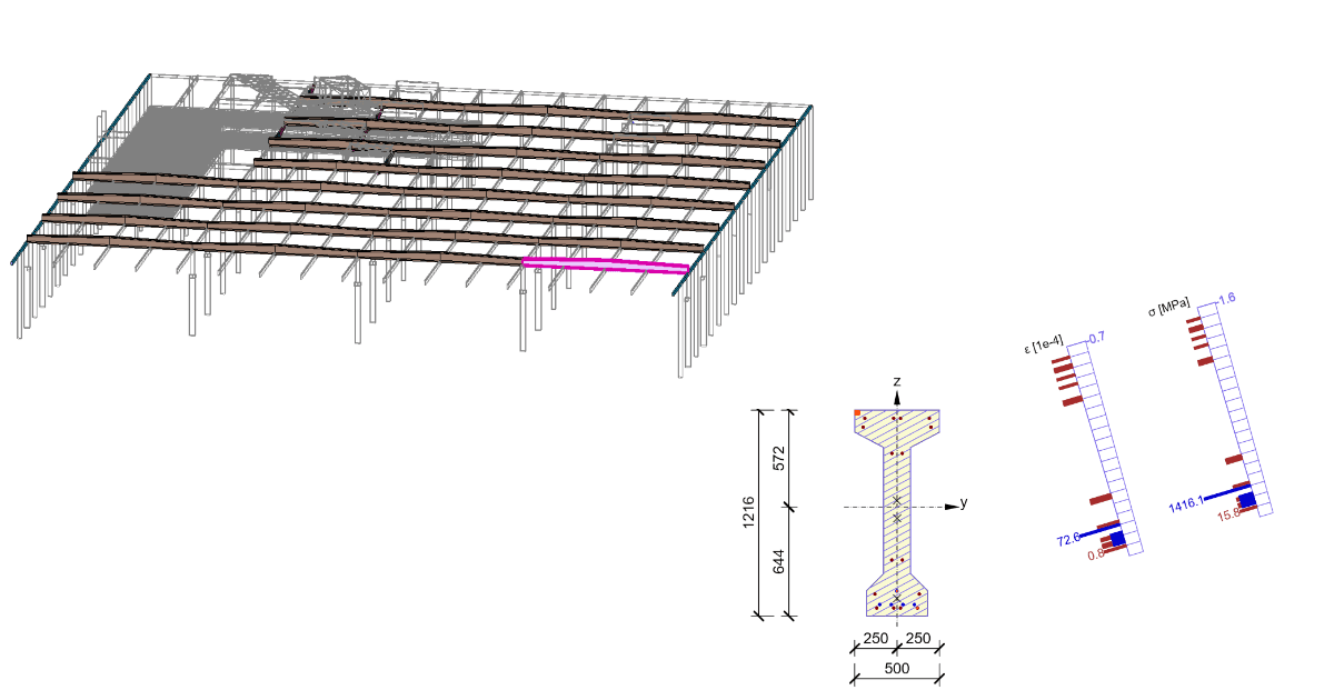 IDEA StatiCa step-by-step tutorial for structural concrete beam design using the BIM link between ETABS and IDEA StatiCa Beam. Structural engineering design software.