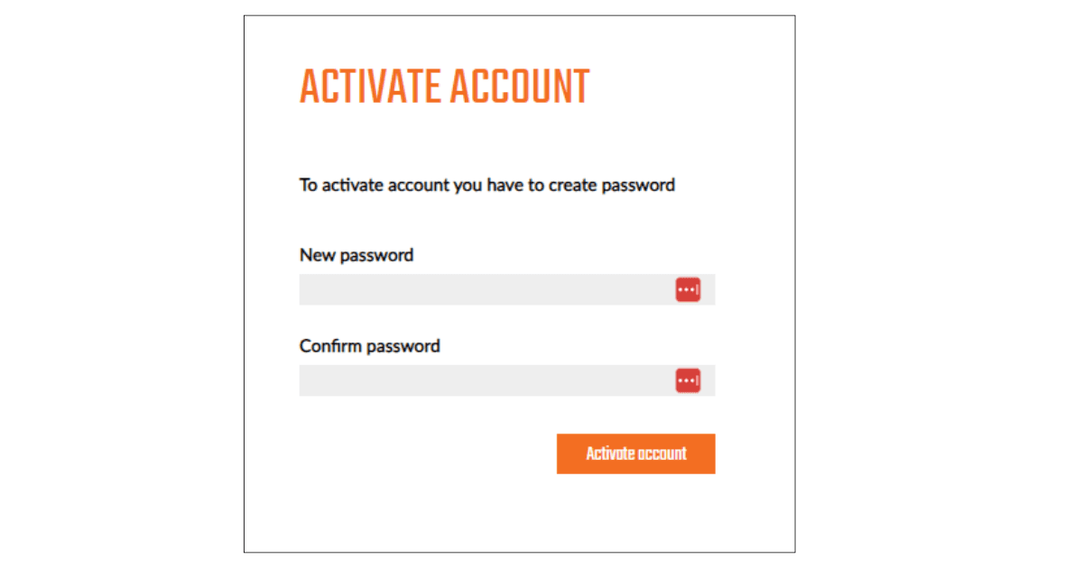Activating your user account
