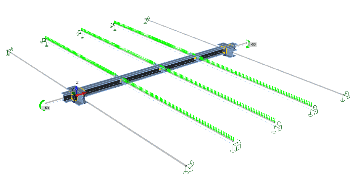 Floor platform beams arrangement