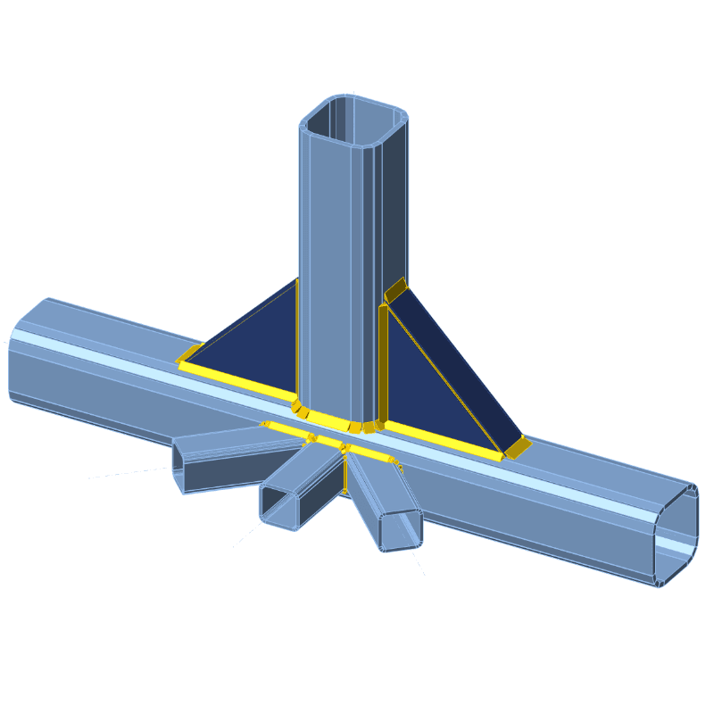 3D Fachwerkverbindung aus HSS-Profilen