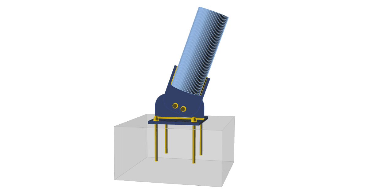 How to model footing with connecting plate
