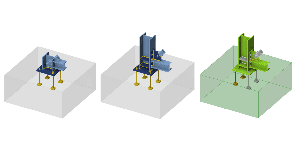 Step-by-step tutorial for the structural design of steel connection of a footing with diagonal. Structural design of welded and bolted steel connections.