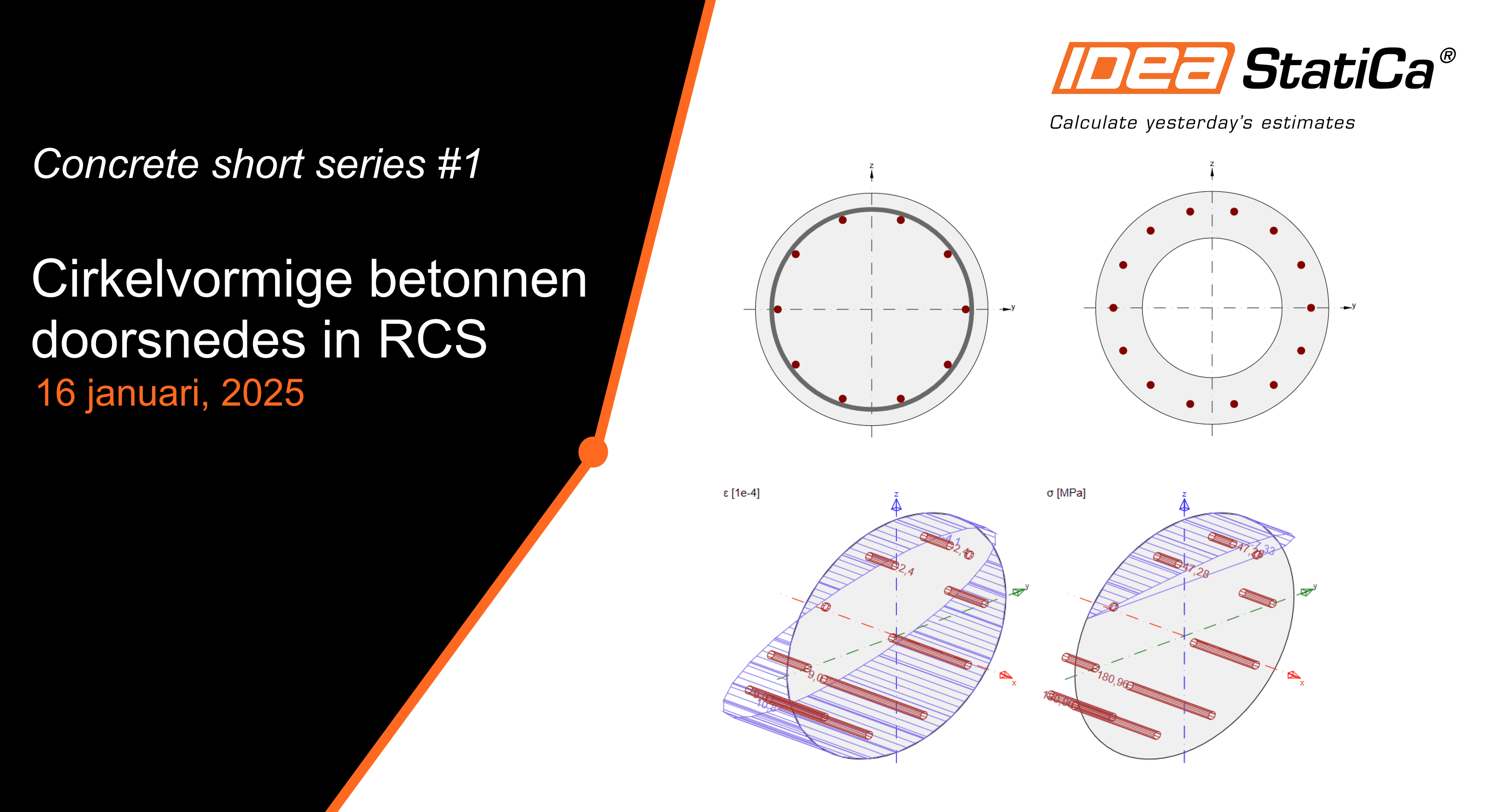 Cirkelvormige betonnen doorsnedes in RCS
