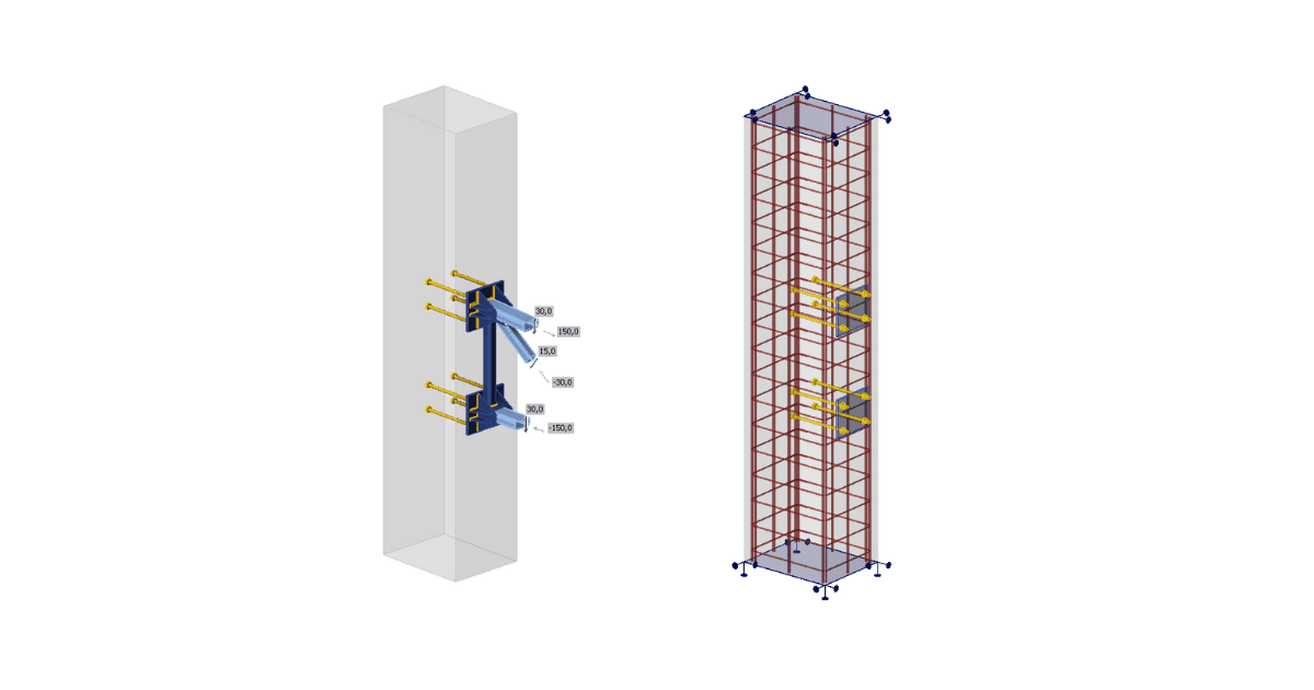 Anchorage of a Truss Beam to a Concrete Column