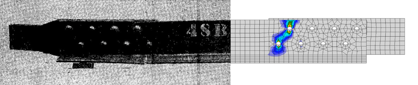 Structural steel connection design for tensile rupture by advanced inelastic analysis (AISC)