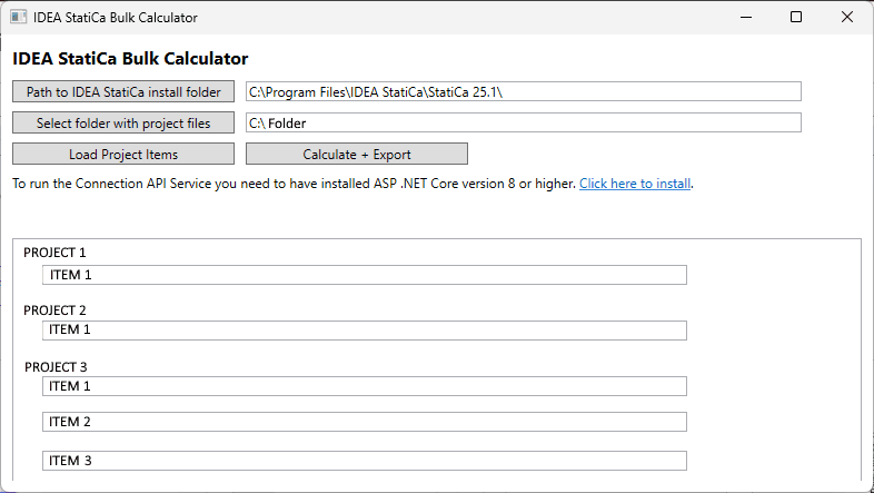 Bulk calculation tool (BETA)
