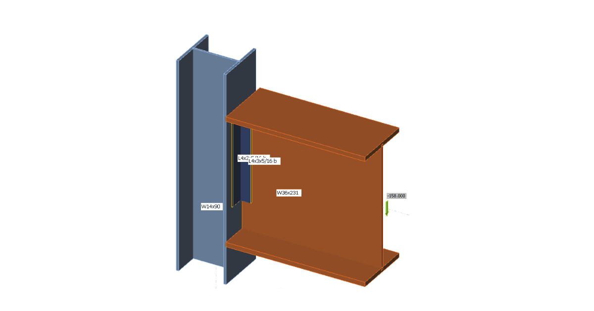 All welded double-angle connection
