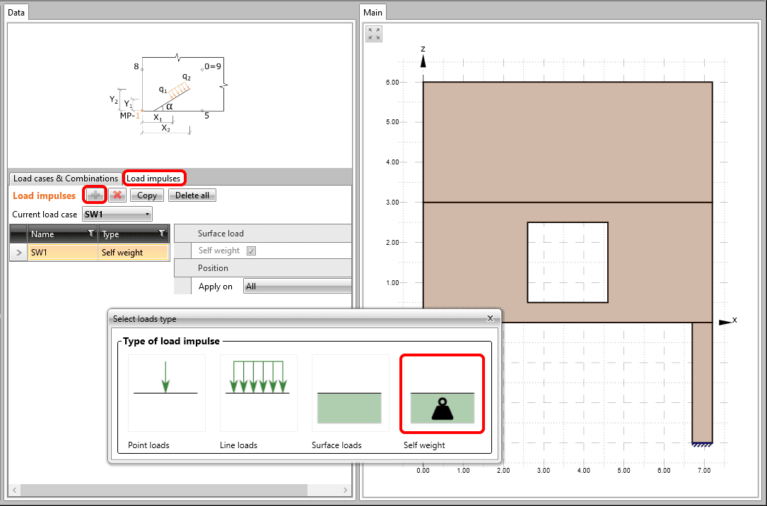 IDEA StatiCa Auto-calculation of self-weight of discontinuity regions