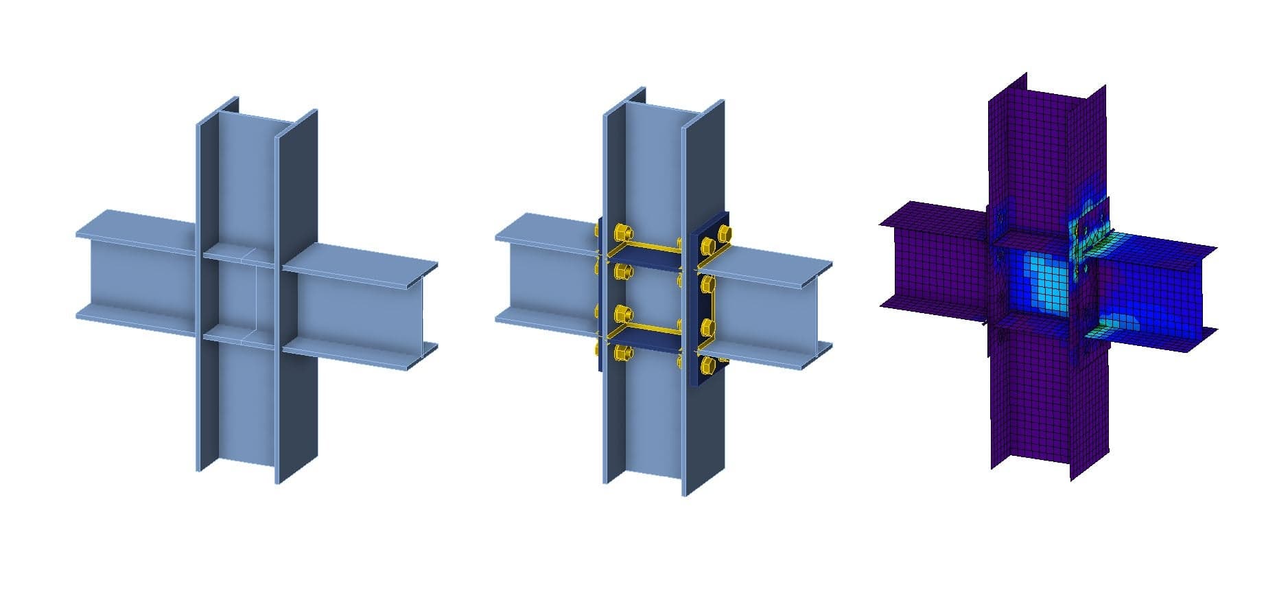 Stiffness analysis of a steel connection (AISC)