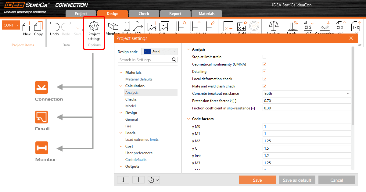 Shareable project settings