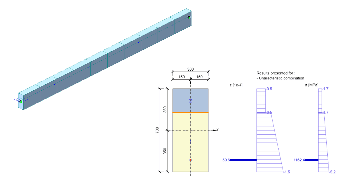 IDEA StatiCa step-by-step tutorial for specifying a prestressed composite section with construction stages. Concrete design software for easy and reliable code-checking and structural analysis.